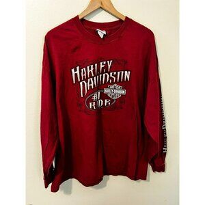 Men's Harley Davidson Renegade Alexandria Louisiana Graphic Long Sleeve Size 3XL